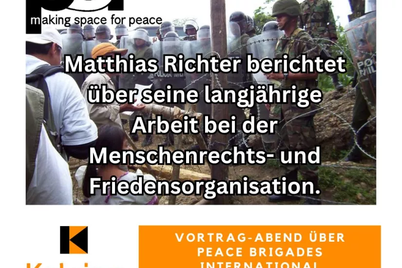 Vortrag und Filmabend in Rödermark: Das Wirken von peace brigades international