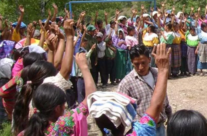 Konsultation der Gemeinde Cunén, Guatemala