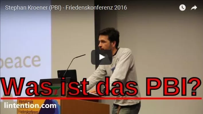 Stephan Kroener (pbi) auf der Münchner Friedenskonferenz 2016