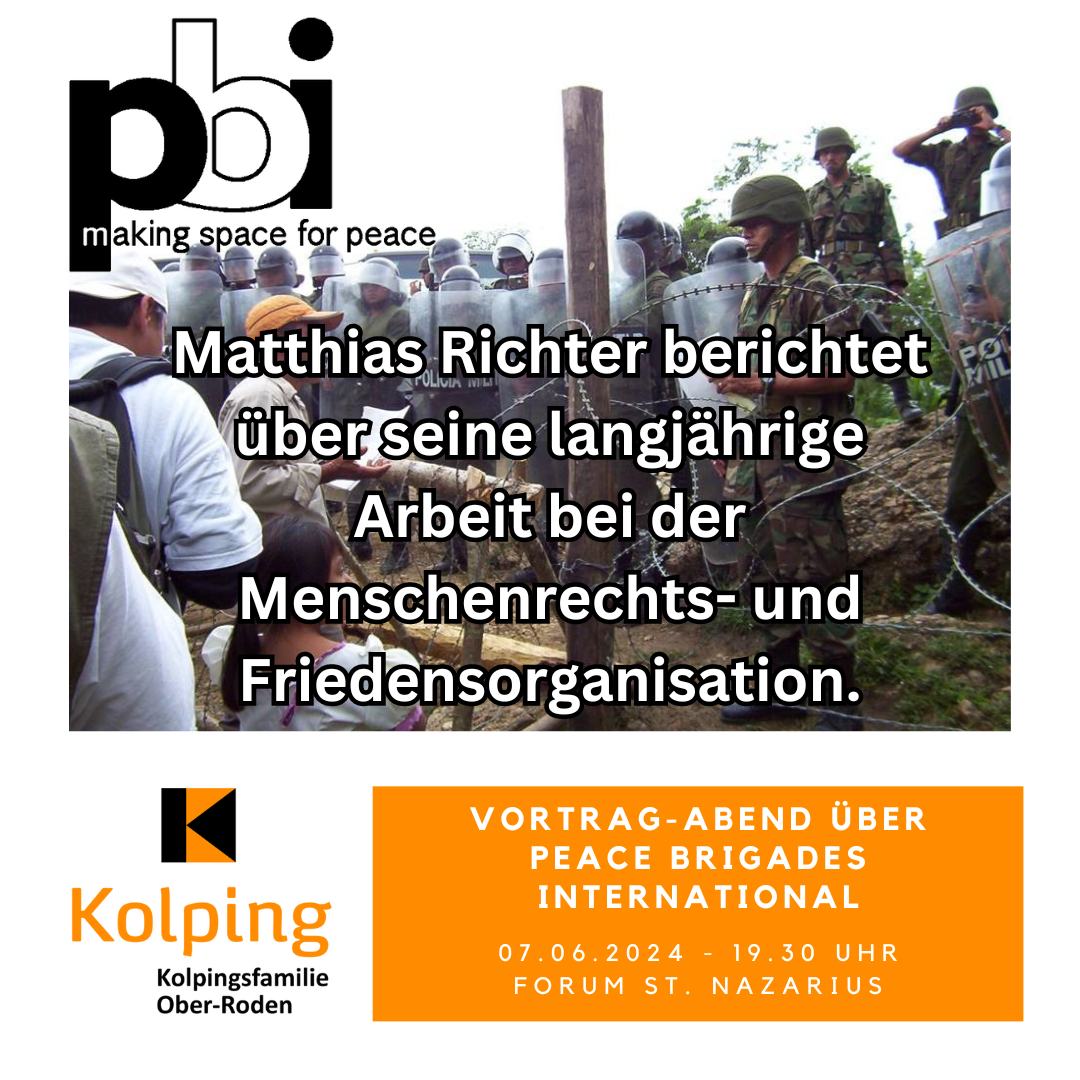 Vortrag und Filmabend in Rödermark: Das Wirken von peace brigades international
